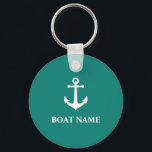Ihr Bootsname Vintager nautischer Anker Schlüsselanhänger<br><div class="desc">Ihr Personalisierter Bootsname Vintager Nautical Anchor-Schlüsselanhänger</div>