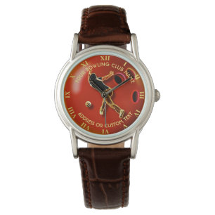 Ihr Bowling Club Name Eigentümer Psychedelic Desig Armbanduhr