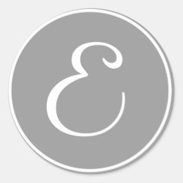Ihr Brief, benutzerdefinierte Monogramm E Anfangsg Runder Aufkleber