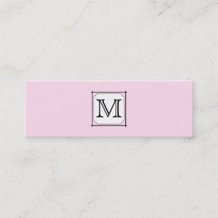 Ihr Brief. Benutzerdefiniertes Monogramm Schwarz-w Mini Visitenkarte