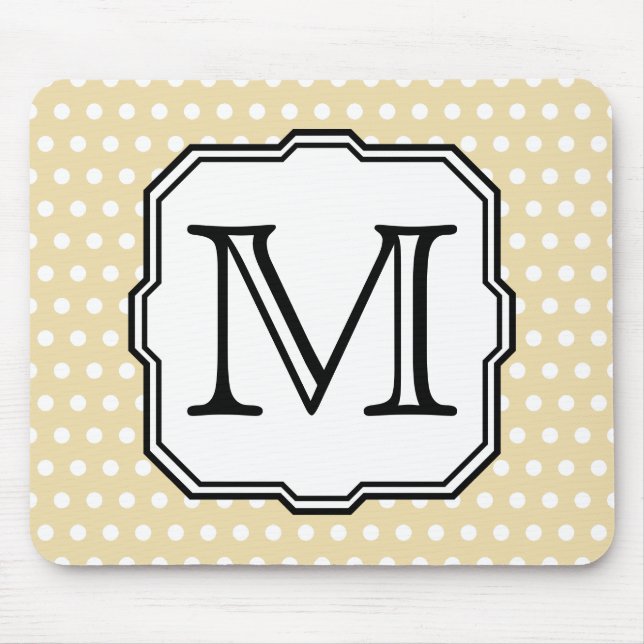 Ihr Brief. Kundenspezifisches Monogramm. Beige Mousepad (Vorne)