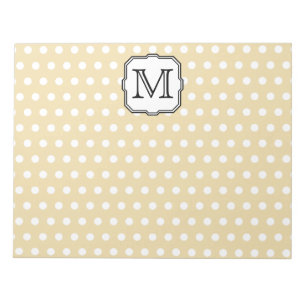 Ihr Brief. Kundenspezifisches Monogramm. Beige Notizblock