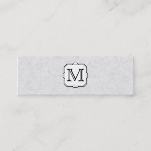Ihr Brief. Kundenspezifisches Monogramm. Grau, Mini Visitenkarte