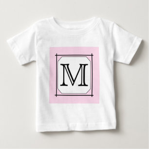 Ihr Brief. Kundenspezifisches Monogramm. Rosa Baby T-shirt