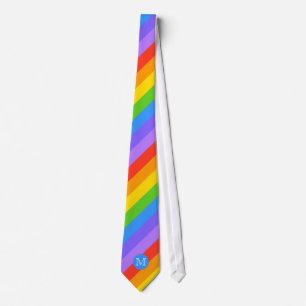 Ihr Brief, Regenbogen Stripes Monogramm Krawatte