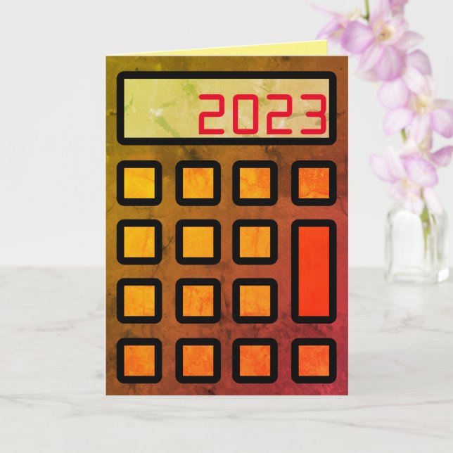 "Ihr Buchhalter wünscht Ihnen ein glückliches neue Karte (Orchidee)