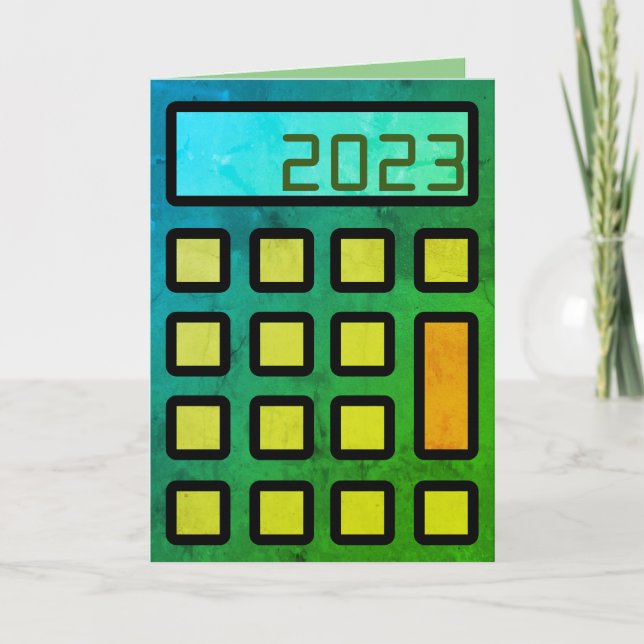 "Ihr Buchhalter wünscht Ihnen eine Glückskarte 202 Karte (Vorderseite)