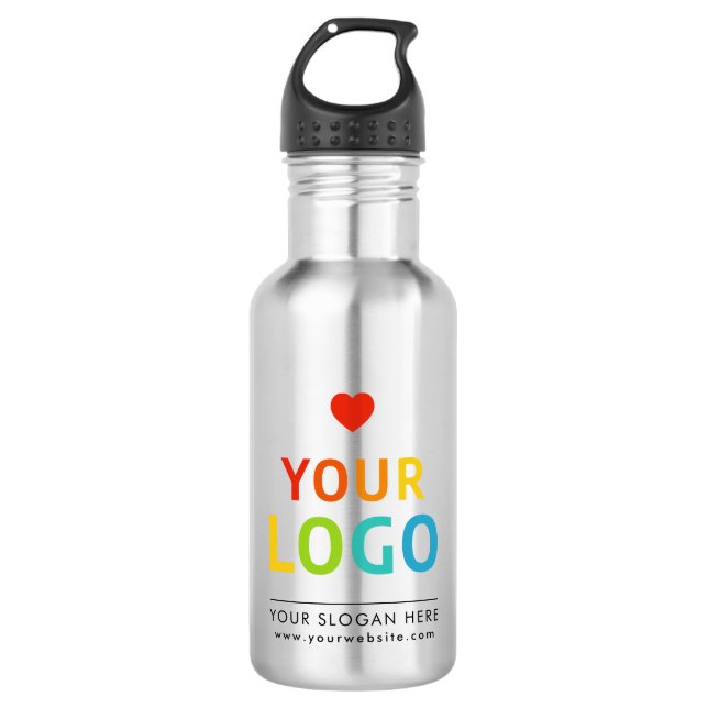 Ihr Business-Logo 18 oz Personalisiert Edelstahlflasche (Vorderseite)