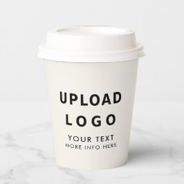 Ihr Business-Logo Einfach Minimalistisches Elfenbe Pappbecher