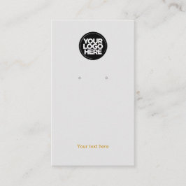 Ihr Business Logo Gold Grau Earring Display Card Visitenkarte