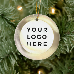 Ihr Business-Logo Keramik Ornament