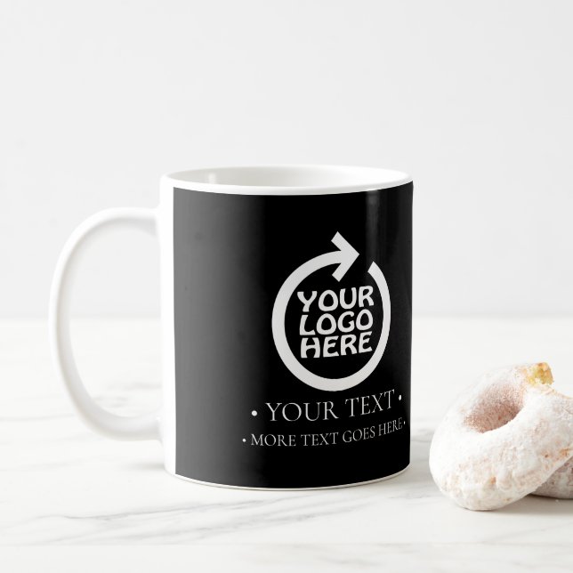 Ihr Business-Logo Personalisiert Kaffeetasse (Mit Donut)