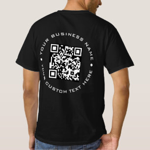 Ihr Business Qr Code Chic Moderne Minimal Schwarz T-Shirt