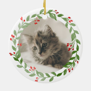 Ihr Cat Foto 1. Weihnachten in FurEver Zuhause Keramik Ornament