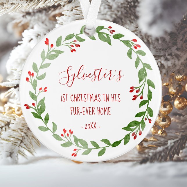 Ihr Cat Foto 1 Weihnachtswasserkranz Ornament (Von Creator hochgeladen)