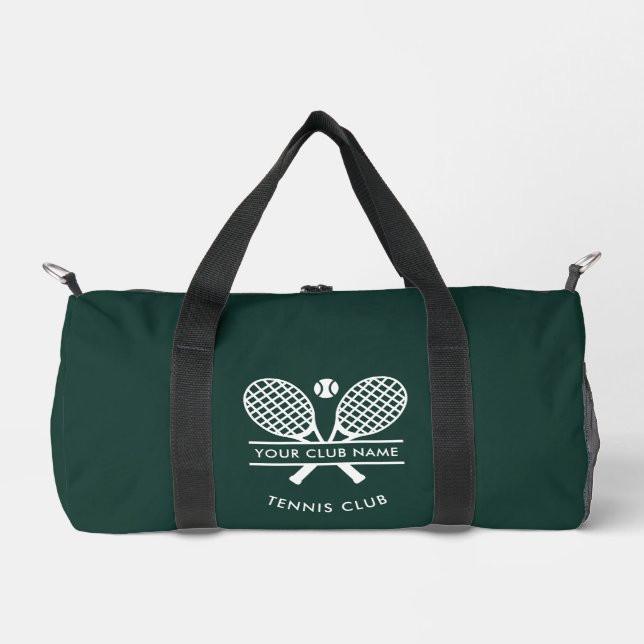 Ihr Club Name Tennis Rackets Icons Grün Duffle Bag (Vorderseite)