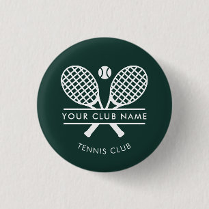 Ihr Club Name Tennis Team Green Custom Button