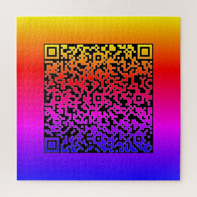 Ihr Color QR Code Scan Info Funny Puzzle Beispiel (Vertikal)