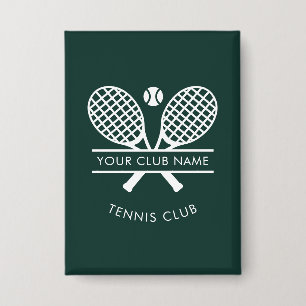 Ihr Country Club Name Tennis Team Green Custom Button