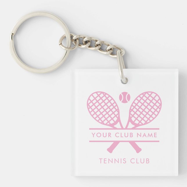 Ihr Country Club Name Tennisteam Farbe Schlüsselanhänger (Vorderseite)