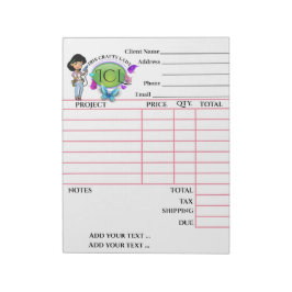 Ihr Crafty Invoice Notepad Notizblock