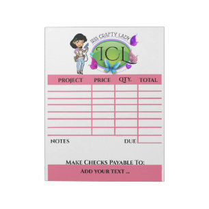 Ihr Crafty Invoice Notepad Notizblock