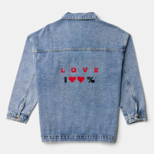 Ihr Denim Jacket Geschenk mit 100% Liebe Jeansjacke
