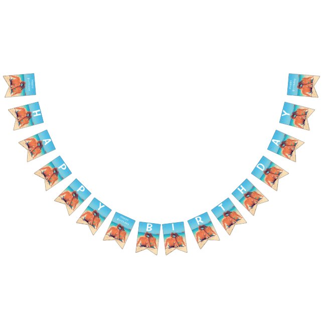 Ihr Design Custom Foto Birthday Bunting Flags Wimpelkette (Alle)