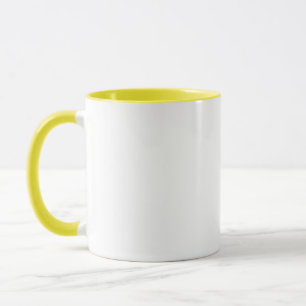 Ihr Design hier! Hochzeits-Tassen Gelb Weiß Tasse