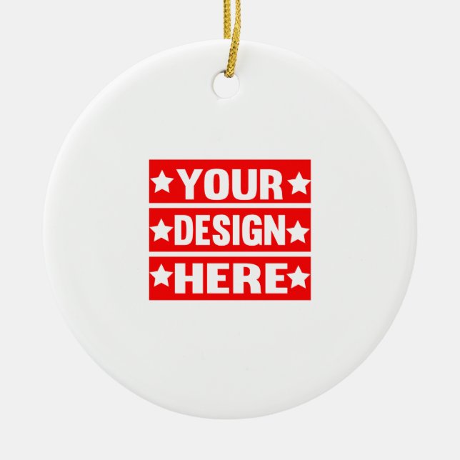Ihr Design hier individuell Keramik Ornament (Vorne)