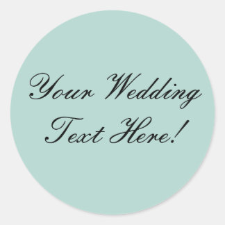 Ihr Design hier! Mint Green Wedding Siegel Runder Aufkleber