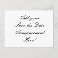Ihr Design hier! Save the Date Hochzeitspostkarte