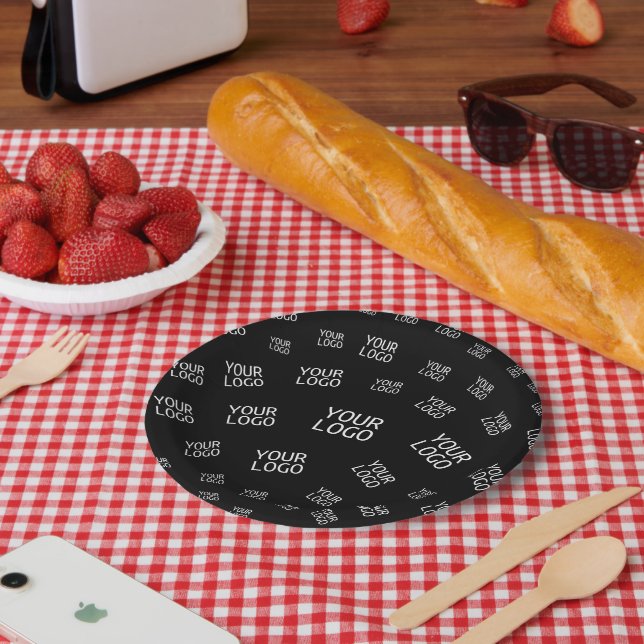 Ihr Design, Ihr Foto oder Ihr Firmenlogo zufällig  Pappteller (Picknick)