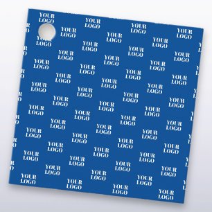 Ihr Design- oder Firmenlogo Blaugeflechte Muster Geschenkanhänger