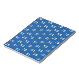 Ihr Design- oder Firmenlogo Blaugeflechte Muster Notizblock