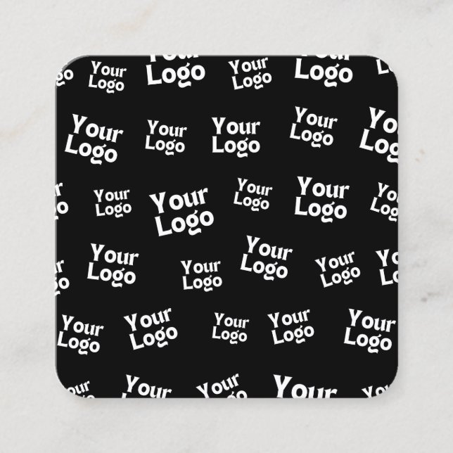 Ihr Design- oder Firmenlogo | Random Platzierung Quadratische Visitenkarte (Vorderseite)