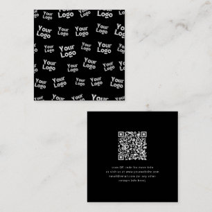 Ihr Design- oder Firmenlogo   Random Platzierung Quadratische Visitenkarte