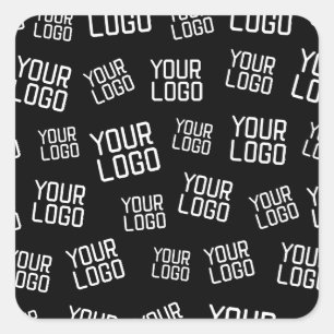 Ihr Design- oder Firmenlogo   Random Platzierung Quadratischer Aufkleber