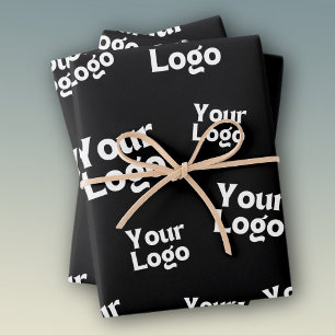 Ihr Design oder Firmenlogo Zufällige Platzierung Geschenkpapier Set