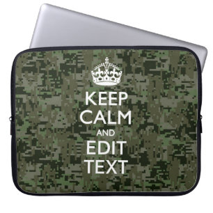 Ihr digitaler Text Camouflage Woodland Behalte Ruh Laptopschutzhülle