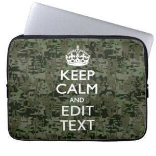 Ihr digitaler Text Camouflage Woodland Behalte Ruh Laptopschutzhülle