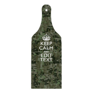 Ihr digitaler Text Camouflage Woodland Behalte Ruh Schneidebrett