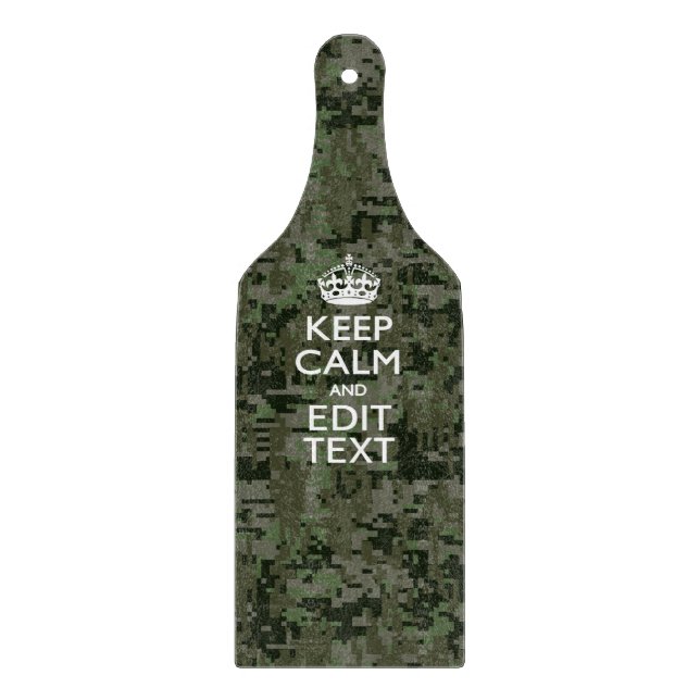 Ihr digitaler Text Camouflage Woodland Behalte Ruh Schneidebrett (Vorderseite)