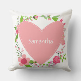 Ihr(e) Name(n) in einem Herzkissen Kissen Für Draußen