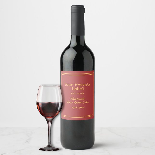 Ihr eigener, hausgemachter Apfelwein Weinetikett (Von Creator hochgeladen)