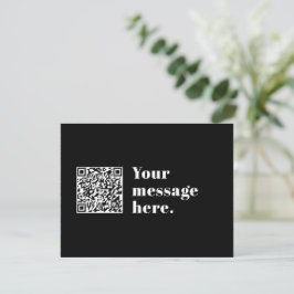Ihr eigener hochgeladener QR-Code und bearbeitbare Dankeskarte