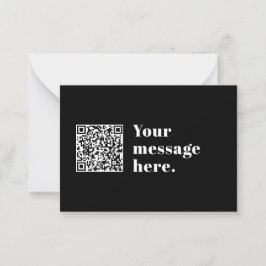 Ihr eigener hochgeladener QR-Code und bearbeitbare Mitteilungskarte