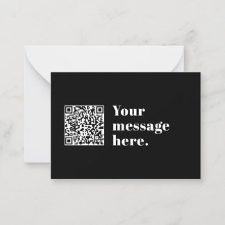 Ihr eigener hochgeladener QR-Code und bearbeitbare Mitteilungskarte