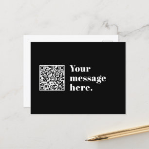 Ihr eigener hochgeladener QR-Code und editierbarer Postkarte