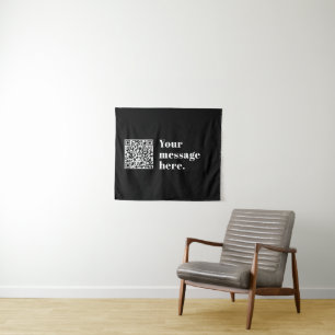 Ihr eigener hochgeladener QR-Code und editierbarer Wandteppich